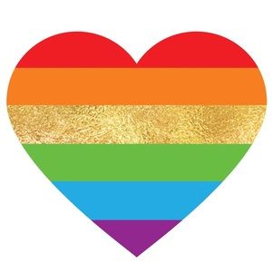 FLASH TATTOOS Pride Rainbow Heart Party Tats